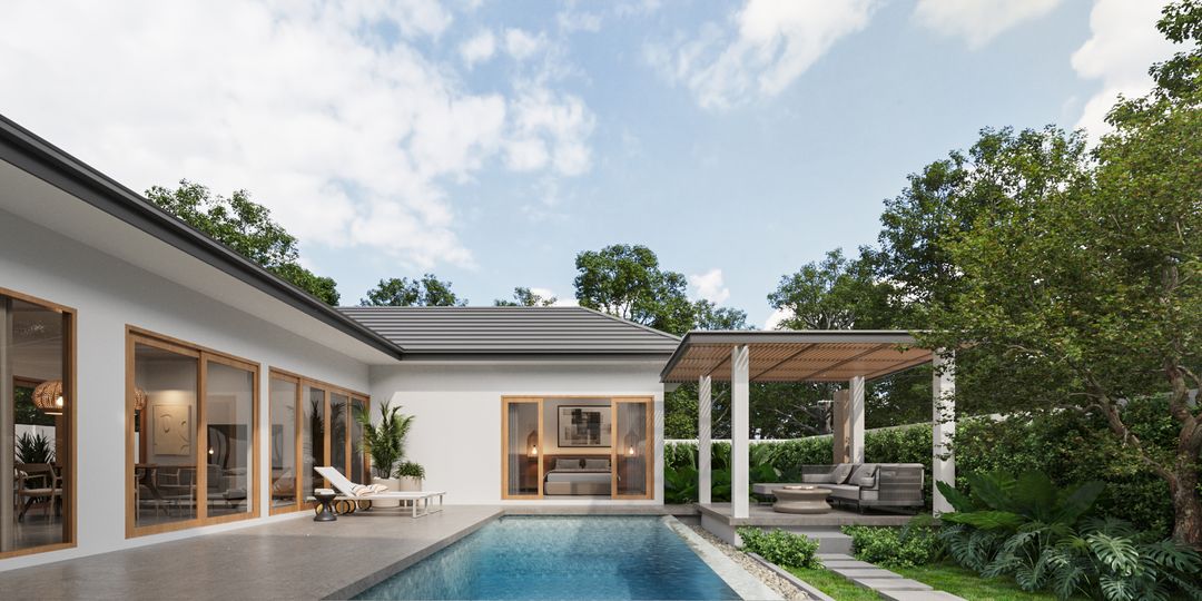 New 2-bedroom Bang Niang designed tropical pool villa