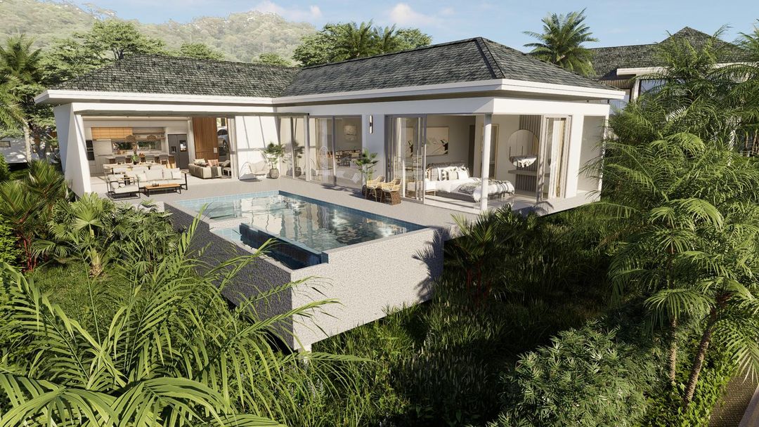 New elegant 3-bedroom pool villa for rent at Phang Nga