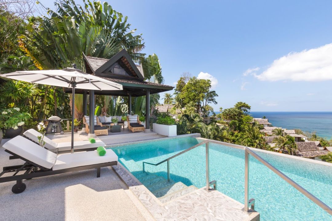 A tropical Seaview 4 bedroom pool villa at Surin Beach